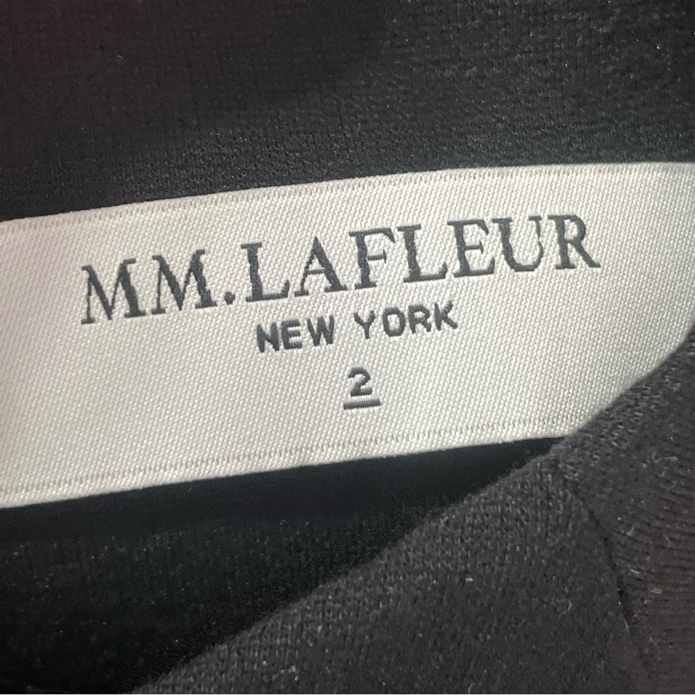 MM Lafleur The Katie Dress Black Stretch Ponte Knit Sheath Size 2 - Picture 5 of 6